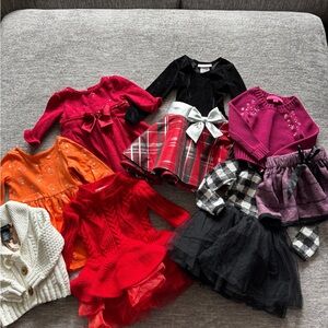 Littke girls bundle of dresses, sweaters and skirt